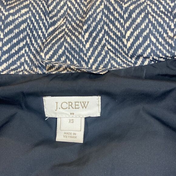 J.Crew Quilted Herringbone Down Blend vest Ladies XS - Picture 4 of 7